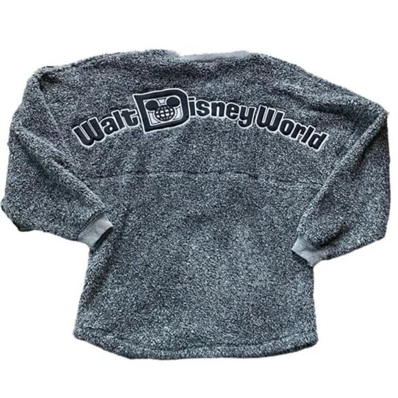 Disney Spirit Jersey Sherpa Fleece Gray Embroidered Walt Disney World Medium - Picture 1 of 5